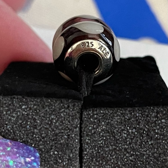 Pandora Murano Purple Heart Charms - RETIRED - Picture 4 of 5